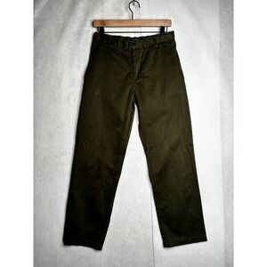 Matchstick Argus Mens Chino Pants 30x28.5 Olive Green Straight Leg Cotton Chinos